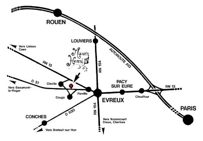 Plan d'accès au Manoir Henri IV